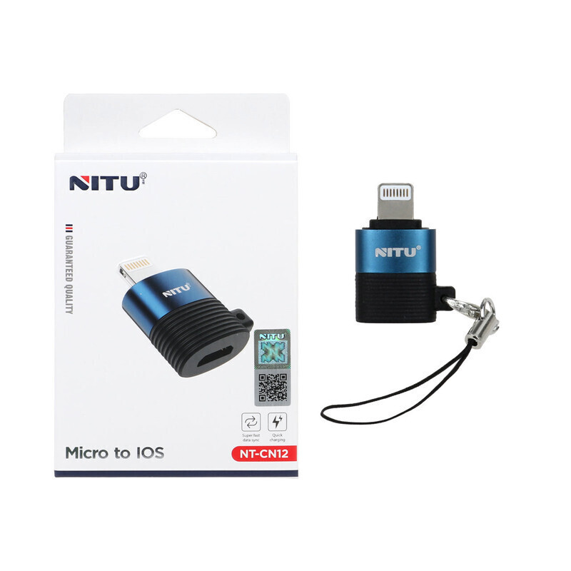  تبدیل micro USB به لایتنینگ مدل lightning CN12 