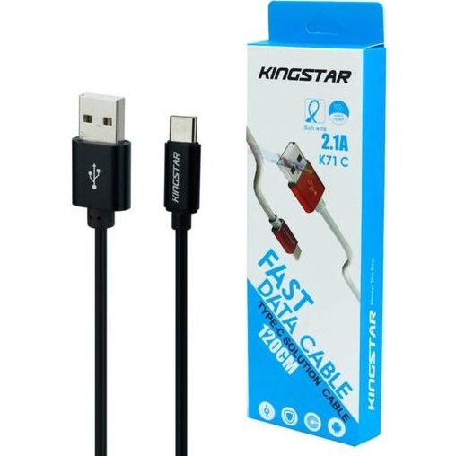  خرید و قیمت کابل تبدیل USB به USB-C کینگ استار مدل k71 c طول 1.2 متر 