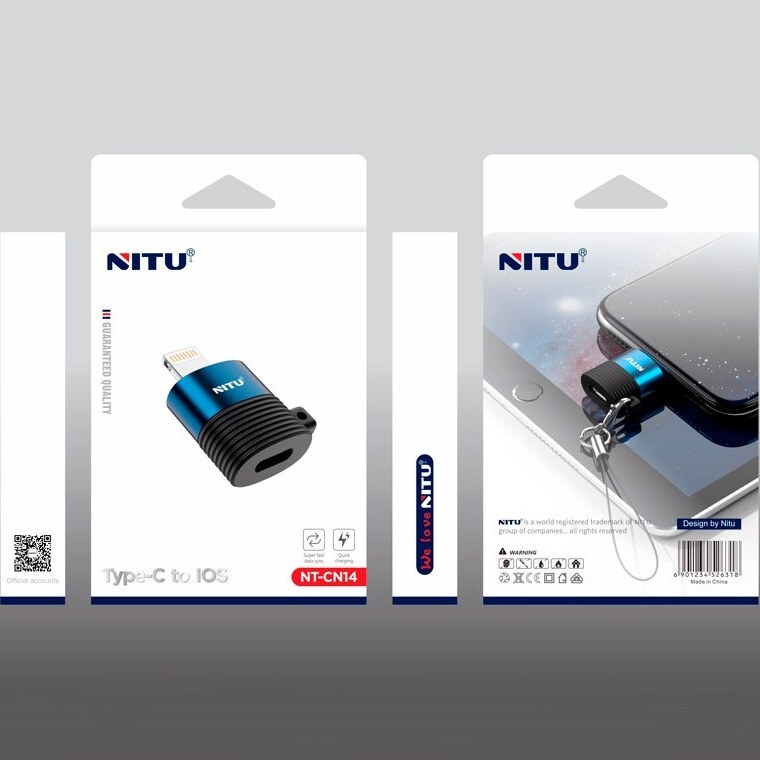  خرید و قیمت مبدل USB-C به لایتنینگ نیتو مدل Nitu NT-CN14 