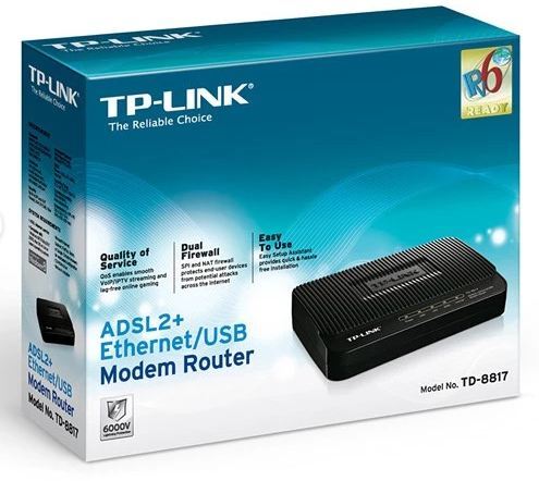  خرید و قیمت مودم-روتر +ADSL2 تی پی-لینک مدل TD-8817_V4 (کارکرده) 