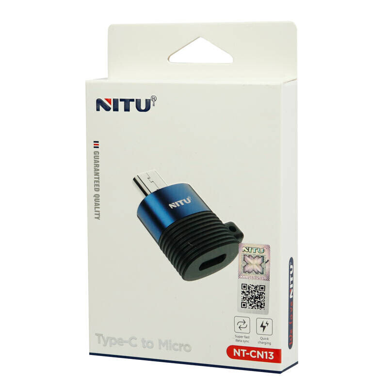  خرید و قیمت تبدیل micro USB به تایپ سی نیتو مدل NITU Type c CN13 