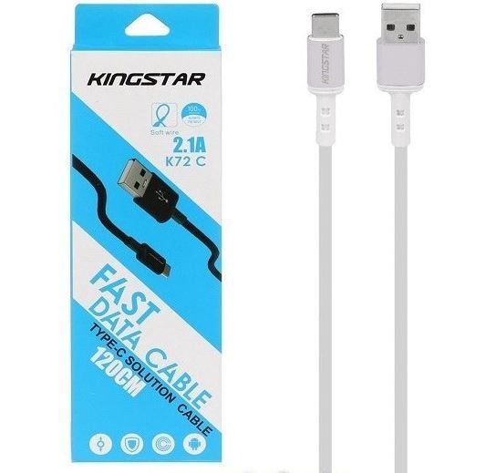  قیمت کابل تبدیل USB به USB-C کینگ استار مدل k72 c طول 120 سانتی متر 